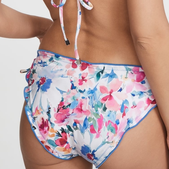 SHOSHANNA 🌺💕Pink Lettuce String Bikini Bottoms🌺 - Picture 1 of 5